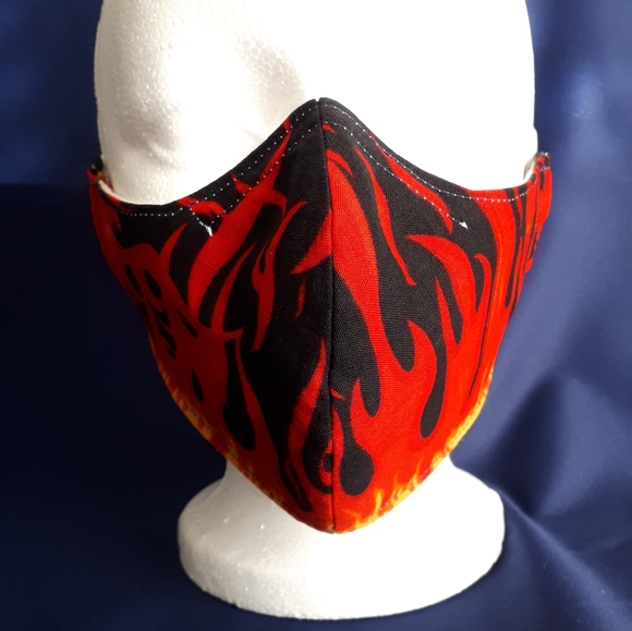 NEW Hand-made Adult Lined Cotton Face Mask Print - Picture 3 of 4